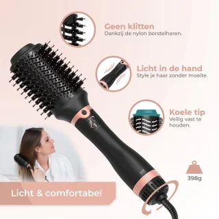 Flaire ROSÉ 3-in-1 Föhnborstel Zwart