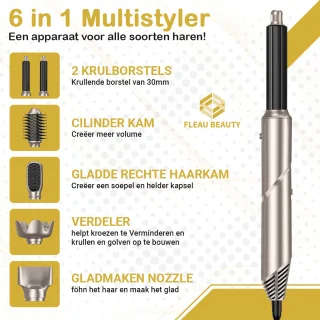 Fleau Beauty Föhnborstel PRO Edition 6-in-1 Grijs