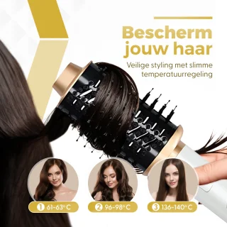 Fleau Beauty Föhnborstel PRO Edition 6-in-1 Wit
