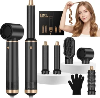 Föhnborstel 5-in-1 multistyler zwart