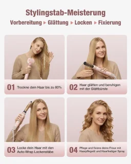 Föhnborstel 6-in-1 multistyler roze