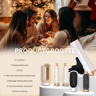 Fohnborstel Krulborstel Krultang 5-in-1 Wit Goud