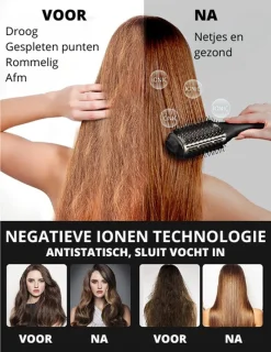 Föhnborstel Rond 1000W Zwart/Goud