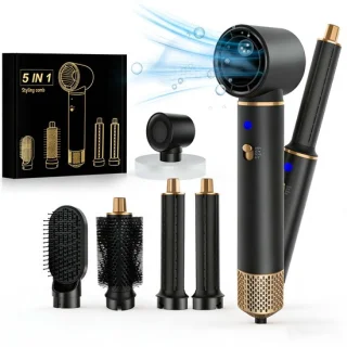 Veelzijdige 5-in-1 Airstyler voor thuis en op reis