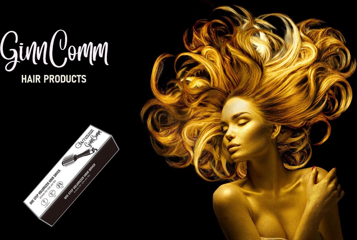 GinnComm Magic Brush 4-in-1 Fohnborstel Goud