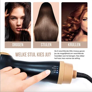 GinnComm Magic Brush Föhnborstel - Goud