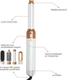 Golden Goods Airstyler 5-in-1 Multistyler Wit 1000W