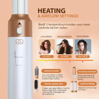 Golden Goods Airstyler 5-in-1 Multistyler Wit 1000W