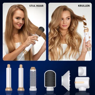Golden Goods Föhnborstel 7-in-1 White/Gold