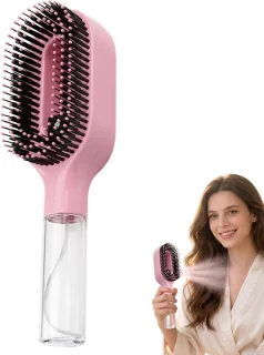 Haarborstel 2-in-1 met sproeifunctie – krulborstel voor krullend haar – draagbare ronde borstel – ServiceTopper