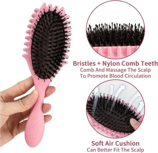 Haarborstel en hoofdhuidmassager