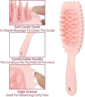 Haarborstel en hoofdhuidmassager