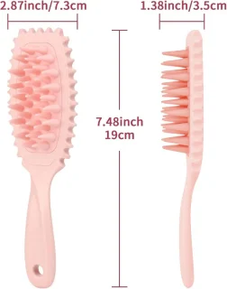 Haarborstel en hoofdhuidmassager