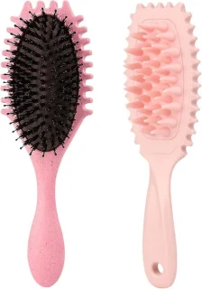 Haarborstel en hoofdhuidmassager