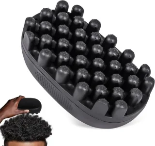 Haarborstel zwart - rubber
