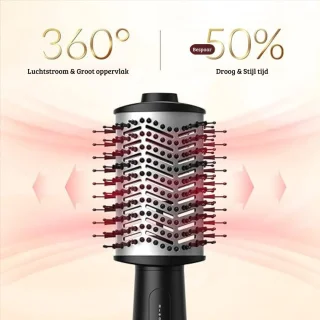 Haardroger Föhnborstel 900W Zwart