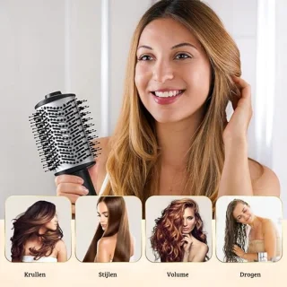 Haardroger Föhnborstel 900W Zwart