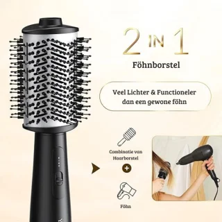 Haardroger Föhnborstel 900W Zwart