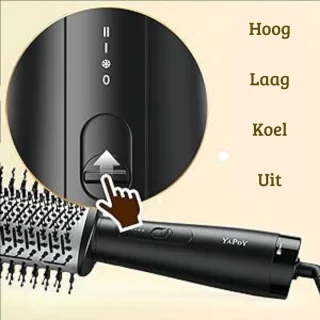 Haardroger Föhnborstel 900W Zwart