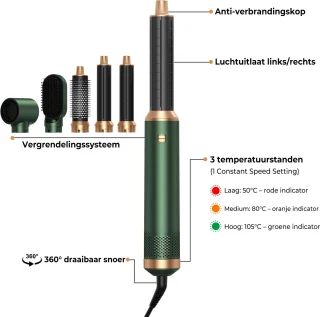 Haardroger Multistyler met borstel