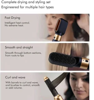 Hairwrap 5‑in‑1 Multistyler - Zwart/Goud