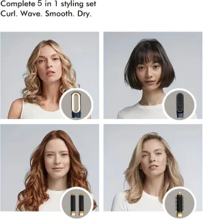 Hairwrap 5‑in‑1 Multistyler - Zwart/Goud