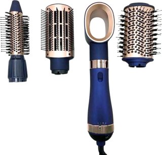 De Hairwrap Airstyler Heteluchtborstel Goud/Zwart in één oogopslag