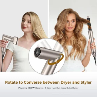 Hairwrap Airstyler Warmteborstel voor Kort en Lang Haar