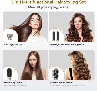 Hairwrap Airstyler Warmteborstel voor Kort en Lang Haar