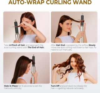 Hairwrap Airstyler Warmteborstel voor Kort en Lang Haar
