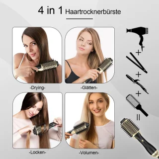 HAUSS SPOLE 4-in-1 Fohnborstel Zwart