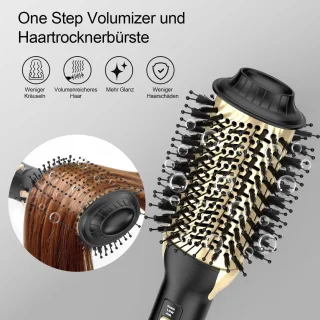 HAUSS SPOLE 4-in-1 Fohnborstel Zwart