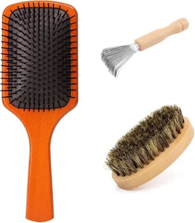 Houten paddle haarborstel: natuurlijke verzorging voor stevige krullen