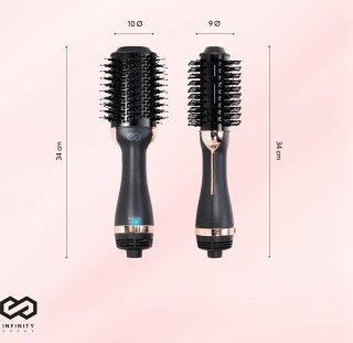 Infinity Goods 4-in-1 Föhnborstel Keramische Zwart/Goud 1200W