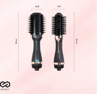 Infinity Goods 4-in-1 Föhnborstel Keramische Zwart/Goud 1200W