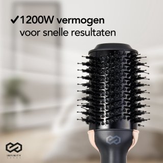 Infinity Goods 4-in-1 Föhnborstel Keramische Zwart/Goud 1200W