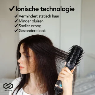 Infinity Goods 4-in-1 Föhnborstel Keramische Zwart/Goud 1200W