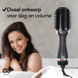 Infinity Goods 4-in-1 Föhnborstel Keramische Zwart/Goud 1200W