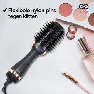 Infinity Goods 4-in-1 Föhnborstel Keramische Zwart/Goud 1200W