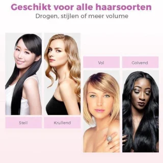 Keramische 3-in-1 Föhnborstel Magic Brush Zwart