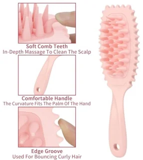 Krulborstel en hoofdhuidmassager