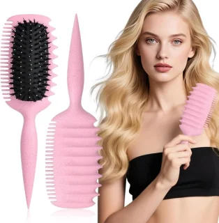 Krulborstel roze