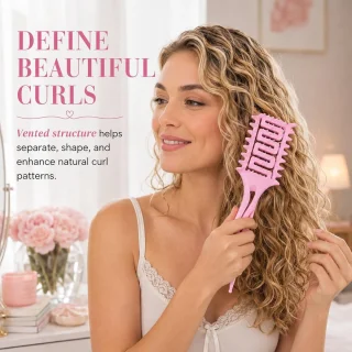Krulborstel set roze - 3 borstels voor krullen en styling