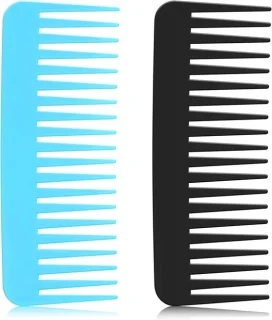 Krulkam - Zwart en Blauw - 15,5 x 6 cm