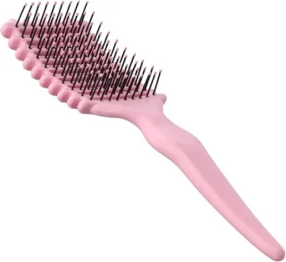 Krullende haarborstel roze 26 x 7,5 cm