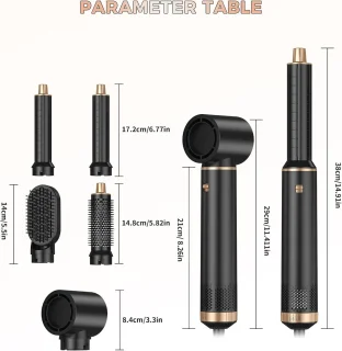 Krultang 5-in-1 multistyler zwart/goud