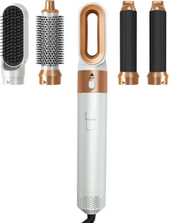 Krultang 5-in-1 wit/goud multifunctioneel apparaat