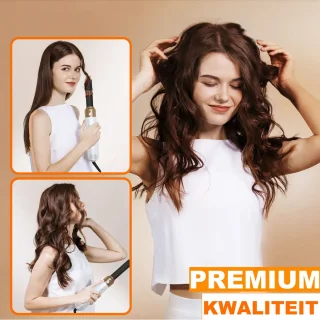 Krultang 5-in-1 wit/goud multifunctioneel apparaat