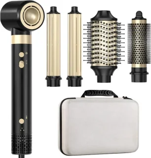 Lìon® Airstyler multistyler fohnborstel zwart en goud