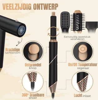 Lissad'or 5-in-1 Fohnborstel Airstyler Multistyler